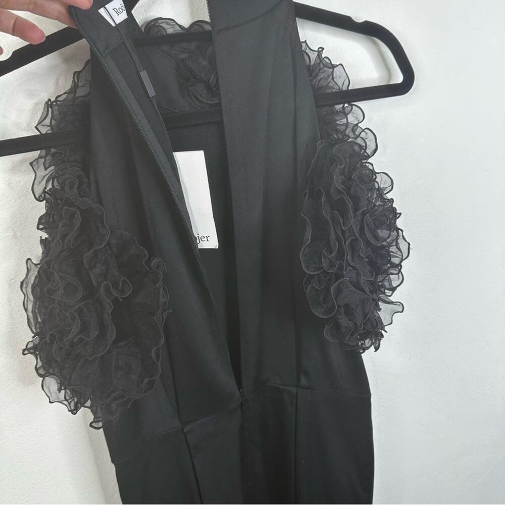 NEW Rodebjer Size XS Raven Cocktail Ruffle Mini Dress in Black - Picture 9 of 12